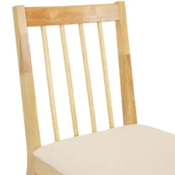 Sunnydaze Decor Sunnydaze Indoor 5-Piece Solid Rubberwood Dining Table And Chairs Set - Natural With Beige Cushions 17 Sunnydaze Decor Sunnydaze Indoor 5-Piece Solid Rubberwood Dining Table And Chairs Set - Natural With Beige Cushions -Sunnydaze Decor GUEST fbafd341 2e89 430f ab9a 1454f9b78071