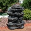 Sunnydaze Decor Sunnydaze 24"H Electric Polystone Rock Falls Waterfall Outdoor Water Fountain With LED Lights -Sunnydaze Decor GUEST fbeba8b3 87db 40ff 89b9 bbc3a09a84e7