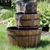Sunnydaze Decor Sunnydaze 30"H Electric Wood Rustic Farmhouse Style 3-Tier Barrel Outdoor Water Fountain -Sunnydaze Decor GUEST fcec91e4 c8ec 44bd b578 47023955acf4