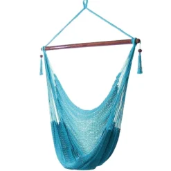 Sunnydaze Decor Sunnydaze Caribbean Style Extra Large Hanging Rope Hammock Chair Swing For Backyard And Patio -Sunnydaze Decor GUEST ff4b5122 ffea 48e9 ab2b a15185147137